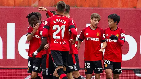 Los jugadores del Mallorca celebran un gol Los jugadores del Mallorca celebran un gol