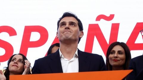 Albert Rivera durante la valoraci&oacute;n de los resultados electorales