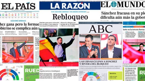 Portadas de los peri&oacute;dicos