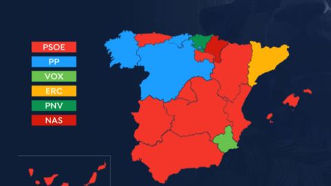 As&iacute; es el mapa electoral en las elecciones generales 2019