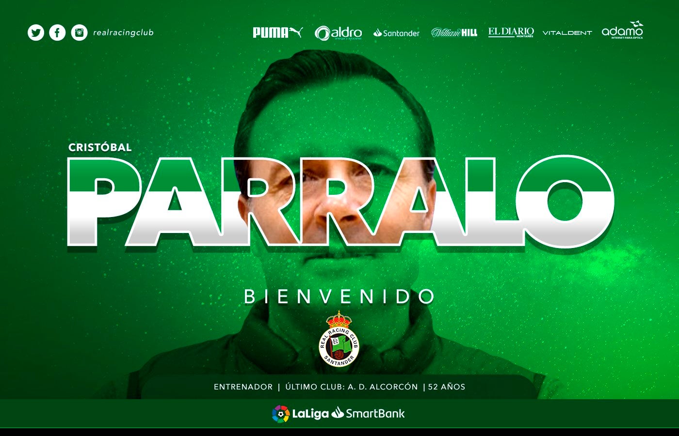 Cristóbal Parralo, nuevo entrenador del Racing de Santander tras la destitución de Iván Ania Cristóbal Parralo, nuevo entrenador del Racing de Santander tras la destitución de Iván Ania