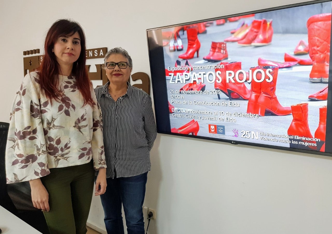 El Ayuntamiento de Elda recoge zapatos usados de mujeres para montar una exposición contra la violencia machista El Ayuntamiento de Elda recoge zapatos usados de mujeres para montar una exposición contra la violencia machista
