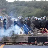 Los antidisturbios franceses en La Junquera Los antidisturbios franceses en La Junquera