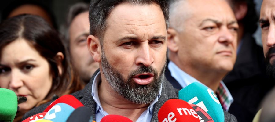El líder de Vox, Santiago Abascal El líder de Vox, Santiago Abascal