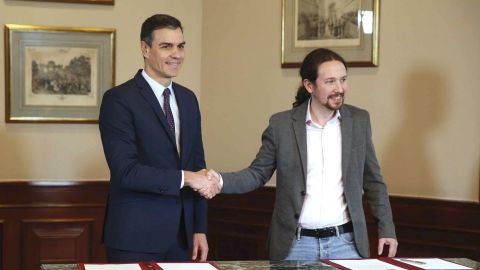 Pedro S&aacute;nchez y Pablo Iglesia