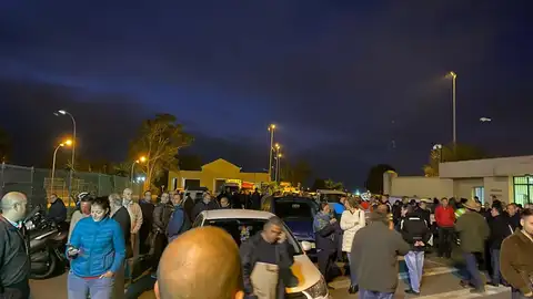 La protesta durante esta mañana La protesta durante esta mañana