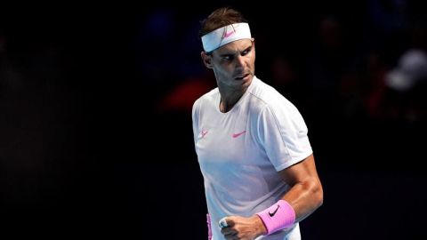Nadal en su victoria ante Medvedev 