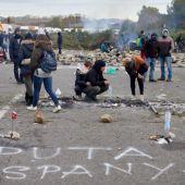 Miembros de Tsunami Democràtic cortan La Junquera