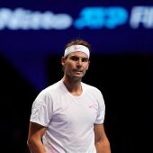 Rafa Nadal durante el partido ante Medvedev 