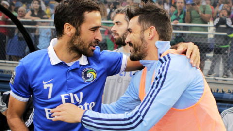 David Villa y Ra&uacute;l Gonz&aacute;lez.