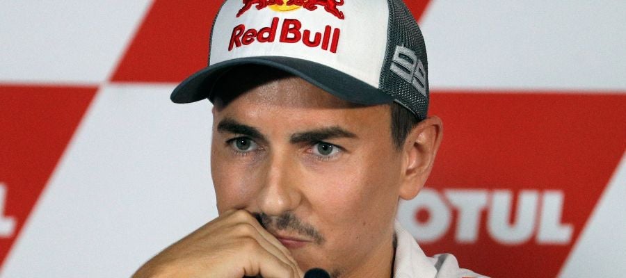 Jorge Lorenzo, en la rueda de prensa de sus despedida Jorge Lorenzo, en la rueda de prensa de sus despedida