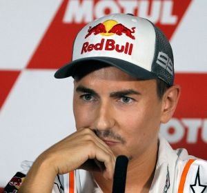 Jorge Lorenzo, en la rueda de prensa de sus despedida Jorge Lorenzo, en la rueda de prensa de sus despedida