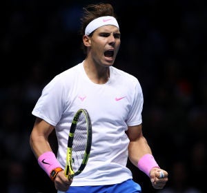 Rafa Nadal celebra el triunfo Rafa Nadal celebra el triunfo