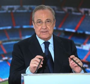 Florentino Pérez durante un acto Florentino Pérez durante un acto