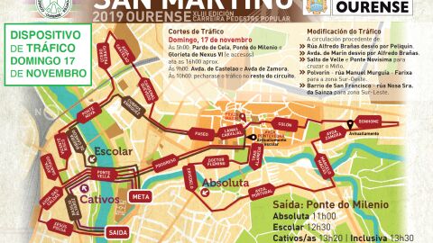 A carreira popular do San Marti&ntilde;o requirir&aacute; este domingo pechar ao tr&aacute;fico diferentes r&uacute;as da cidade 