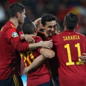 Los jugadores de la Selección celebran un gol ante Malta