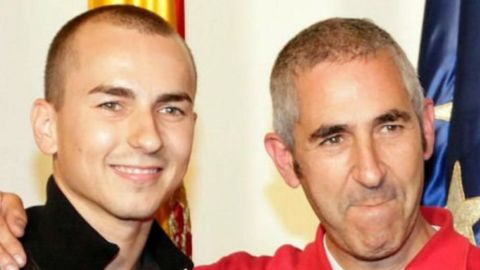 Chicho Lorenzo con Jorge Lorenzo. 