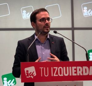 Alberto Garzón en la asamblea de IU Alberto Garzón en la asamblea de IU
