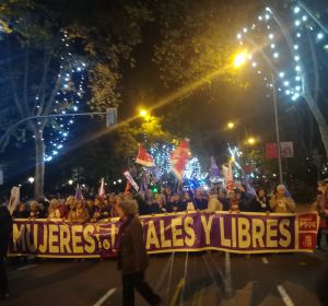 Cabecera de la manifestación contra la violencia de género Cabecera de la manifestación contra la violencia de género