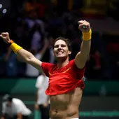 Rafa Nadal celebra la victoria en la Copa Davis Rafa Nadal celebra la victoria en la Copa Davis