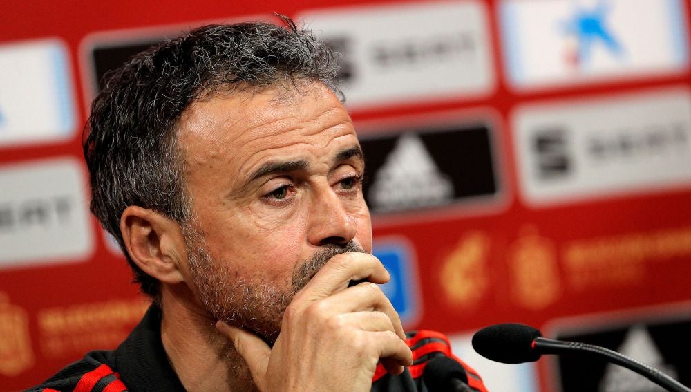 Luis Enrique en una rueda de prensa con la Selección Española Luis Enrique en una rueda de prensa con la Selección Española