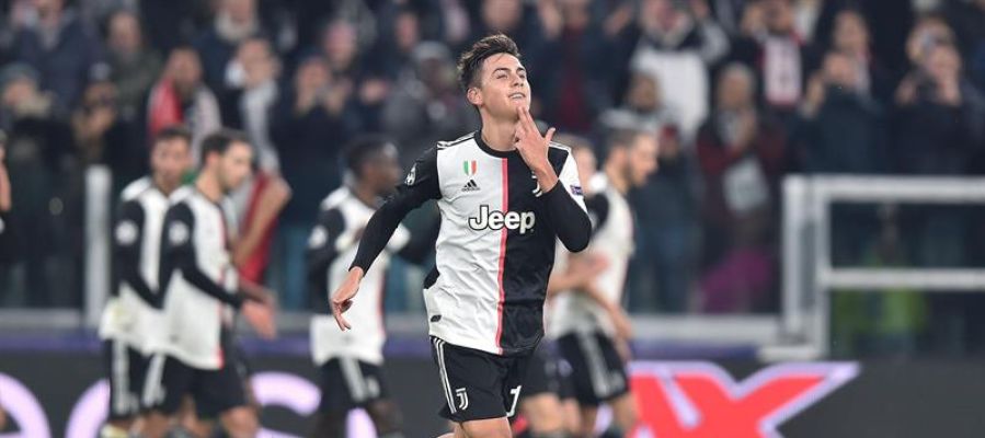 Dybala celebra el gol de la Juventus ante el Atlético Dybala celebra el gol de la Juventus ante el Atlético
