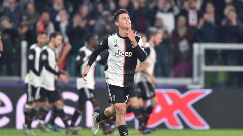 Dybala celebra el gol de la Juventus ante el Atl&eacute;tico
