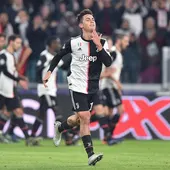Dybala celebra el gol de la Juventus ante el Atlético Dybala celebra el gol de la Juventus ante el Atlético
