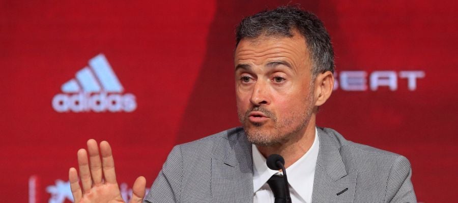 Luis Enrique, en su presentación con la selección española Luis Enrique, en su presentación con la selección española