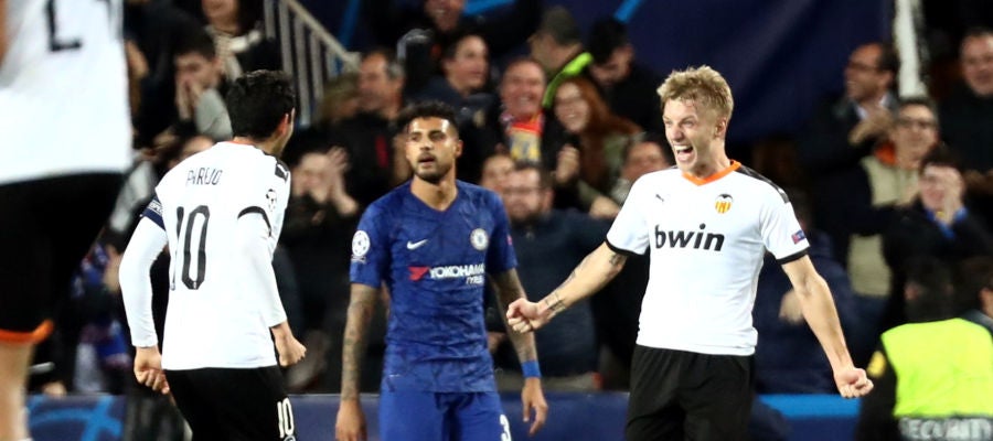 Wass celebra su gol al Chelsea Wass celebra su gol al Chelsea