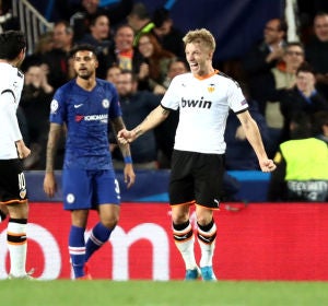 Wass celebra su gol al Chelsea Wass celebra su gol al Chelsea
