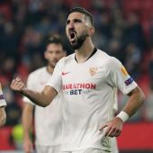 Dabbur celebra su gol ante el Qarabag