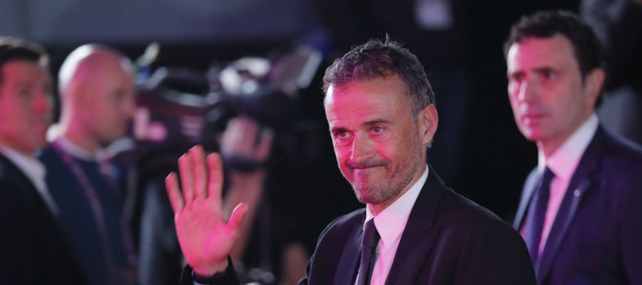 Luis Enrique, en Bucarest Luis Enrique, en Bucarest