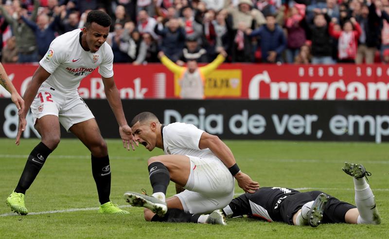Sufrida victoria del Sevilla ante un Leganés que creyó hasta el final Sufrida victoria del Sevilla ante un Leganés que creyó hasta el final