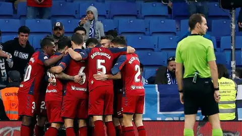 Los jugadores de Osasuna celebran un gol Los jugadores de Osasuna celebran un gol