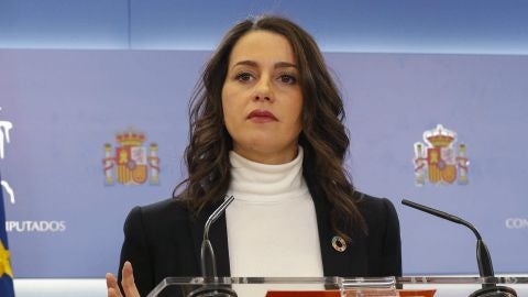 In&eacute;s Arrimadas, en una comparecencia en el Congreso de los Diputados.