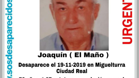 Joaqu&iacute;n lleva desaparecido desde el 19 de noviembre
