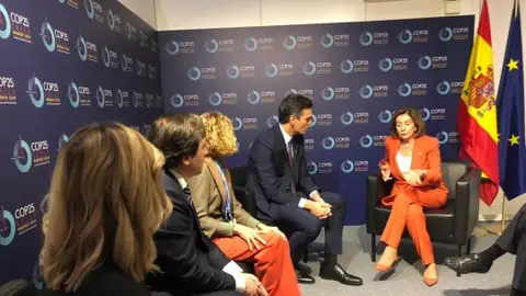 Pedro Sánchez se reúne con Nancy Pelosi en la Cumbre del Clima Pedro Sánchez se reúne con Nancy Pelosi en la Cumbre del Clima