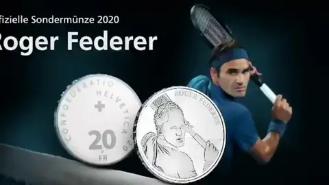 Suiza acuña monedas con la cara de Federer Suiza acuña monedas con la cara de Federer