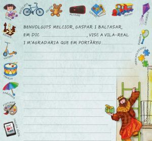 Imatge d´una carta als Reigs en Valencià, que la regidoria repartirà als xiquets de la ciutat. Imatge d´una carta als Reigs en Valencià, que la regidoria repartirà als xiquets de la ciutat.