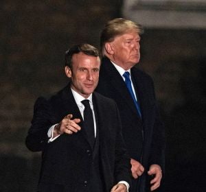 Trump y Macron en la cumbre de la OTAN en Londres Trump y Macron en la cumbre de la OTAN en Londres