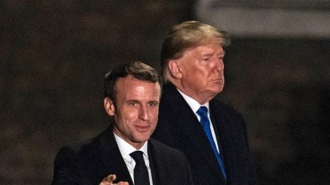 Trump y Macron en la cumbre de la OTAN en Londres