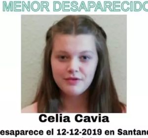Imagen de Celia Cavia, la menor desaparecida en Santander Imagen de Celia Cavia, la menor desaparecida en Santander