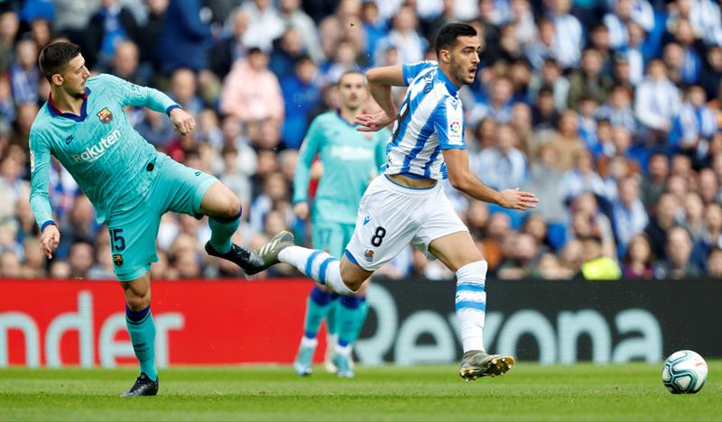 Mikel Merino, sobre los arbitrajes: "No tengo claro cuando es mano y cuando no" Mikel Merino, sobre los arbitrajes: "No tengo claro cuando es mano y cuando no"