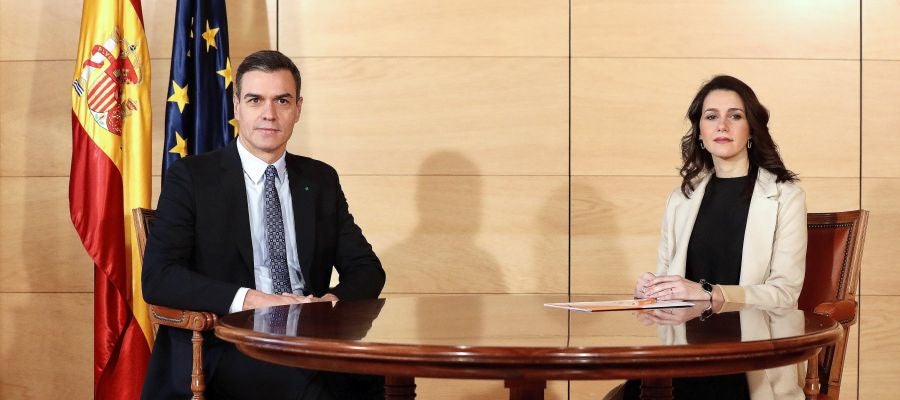 Reunión entre Sánchez y Arrimadas para hablar de la investidura Reunión entre Sánchez y Arrimadas para hablar de la investidura