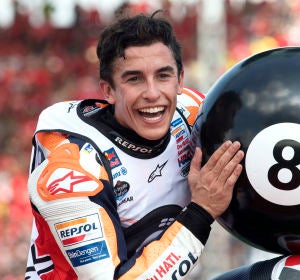 Márquez celebrando su último título mundial Márquez celebrando su último título mundial