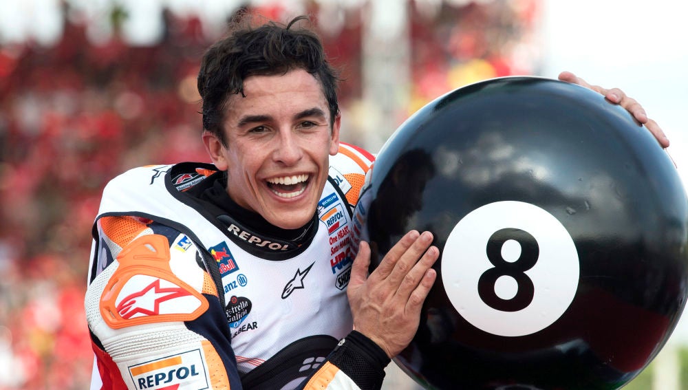 Márquez celebrando su último título mundial