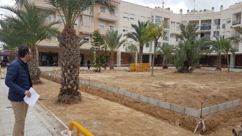 Obras en la plaza Pepe Belso de Elche.