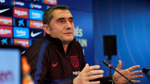 Ernesto Valverde en rueda de prensa 