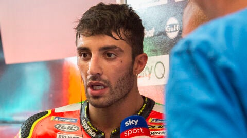 Andrea Iannone, durante una prueba